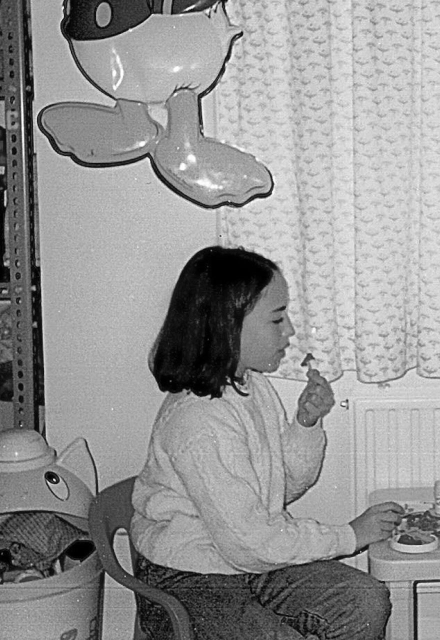 Imagen de Rocio de pequeña en blanco y negro